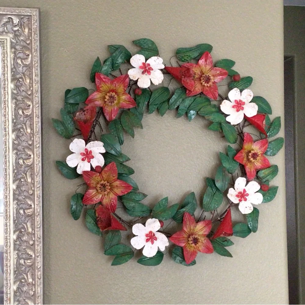 Seasons Of Bloom Rustic Iron Wreath Sundance Catalog